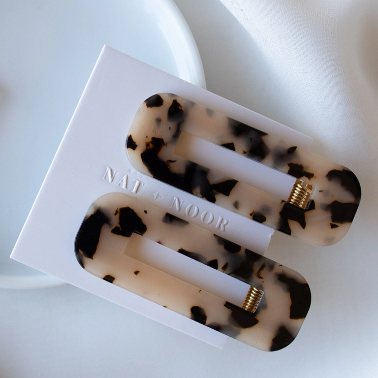 tortoise duo hair clips