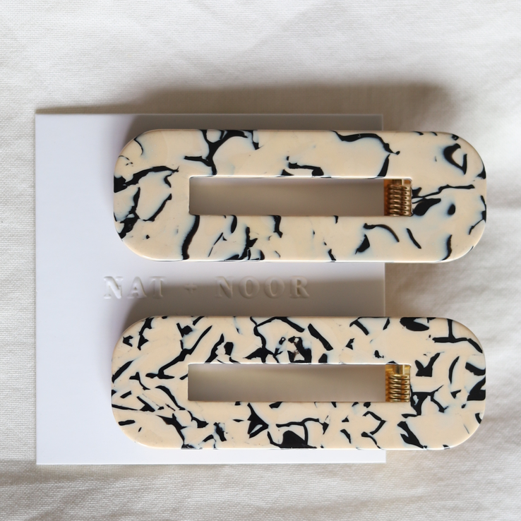 tortoise duo hair clips