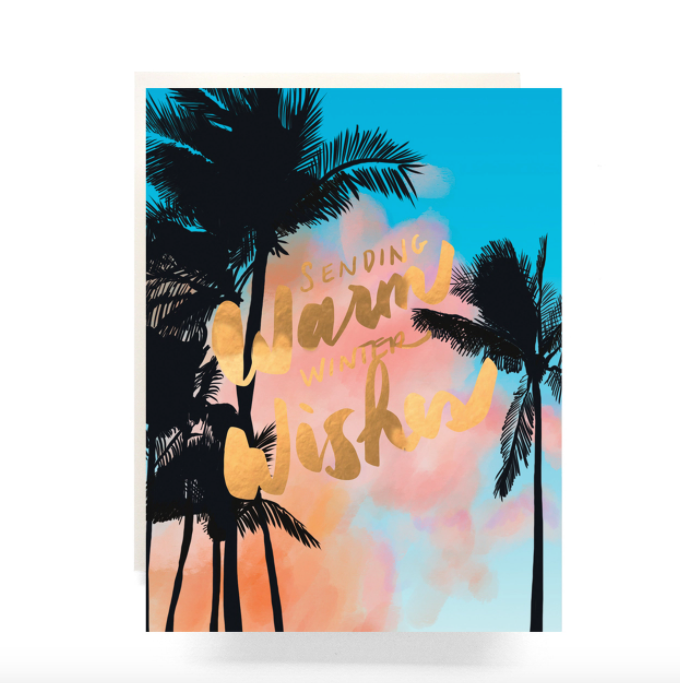 palms warm wishes card set
