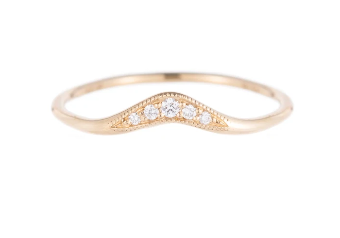 wave band - natural diamond