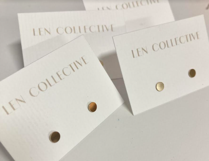 stud earrings / circle disc