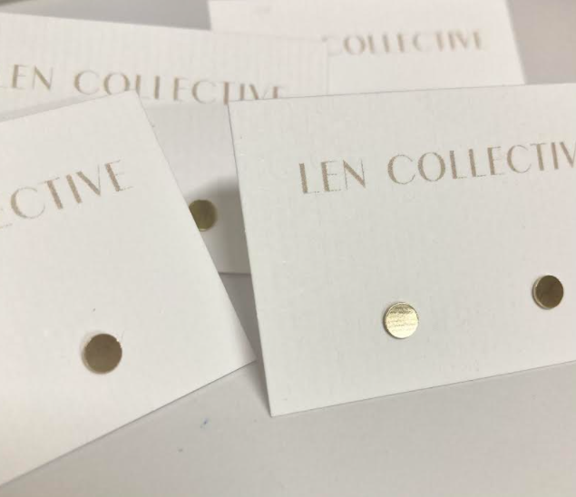 stud earrings / circle disc