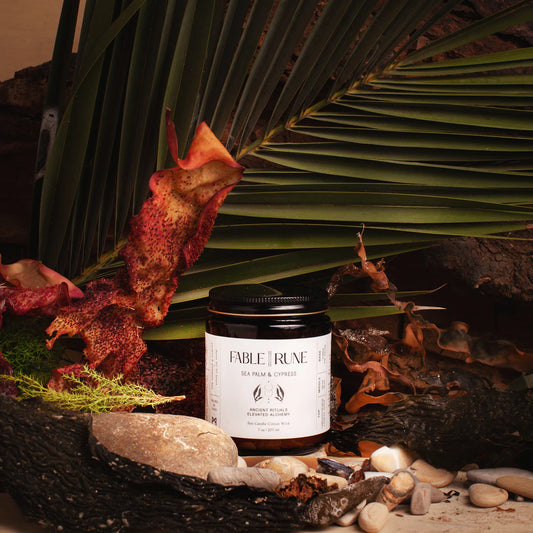 fable || rune / candle - sea palm & cypress