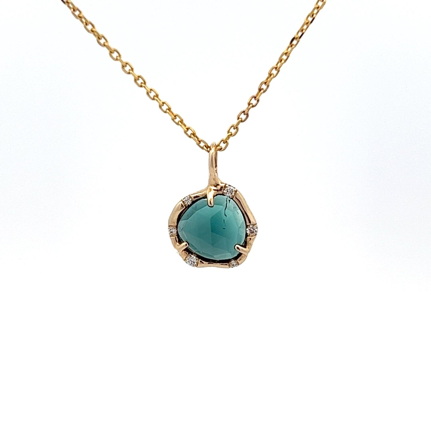 cosmic light necklace - blue tourmaline