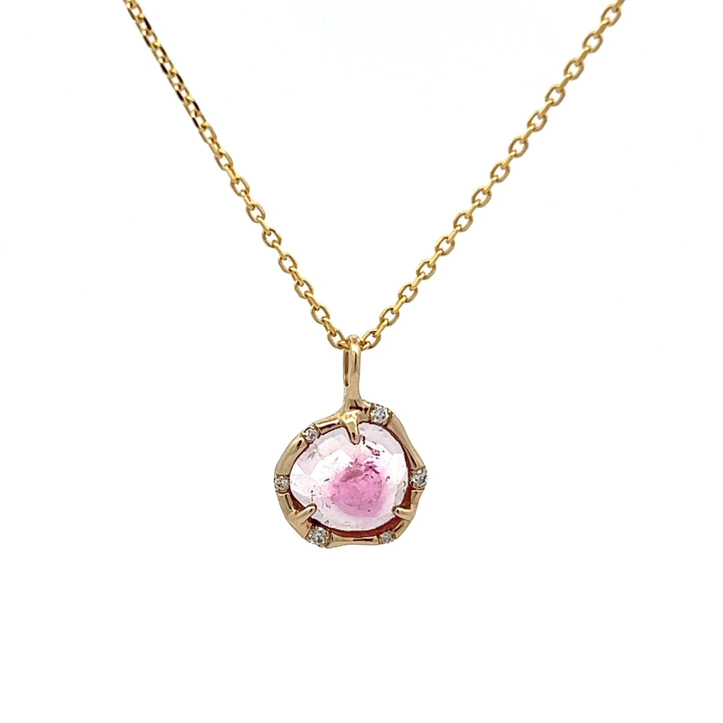 cosmic light necklace - pink tourmaline