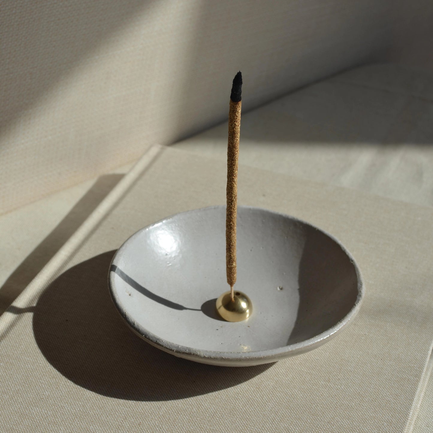 brass incense holder - hemisphere