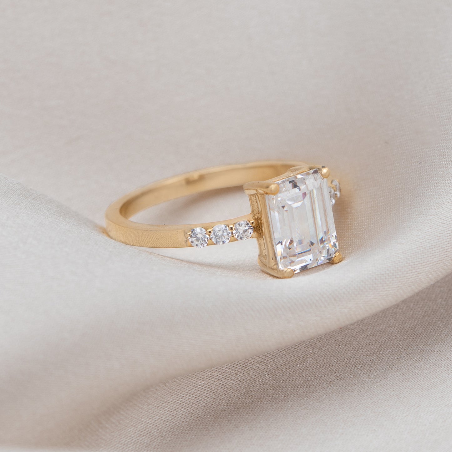vela ring - moissanite - made to order