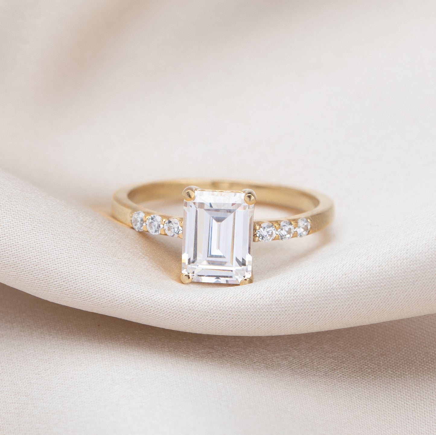 vela ring - moissanite - made to order