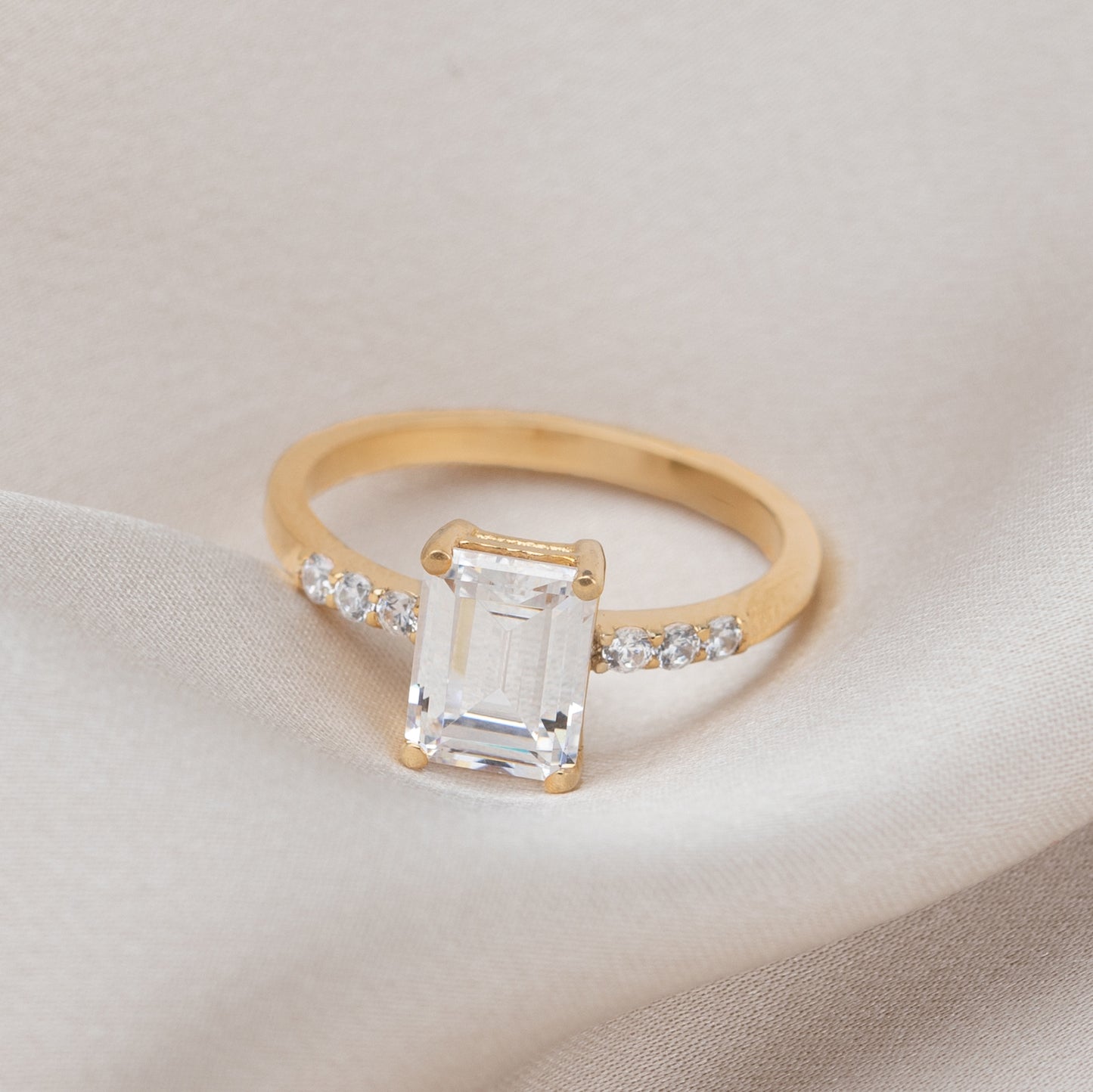 vela ring - moissanite - made to order