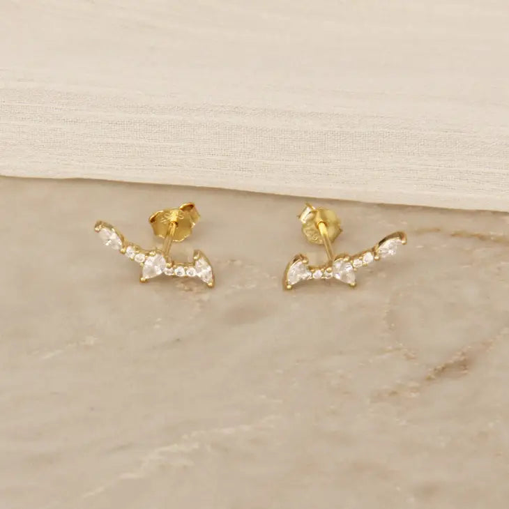ivy ear climber stud earrings
