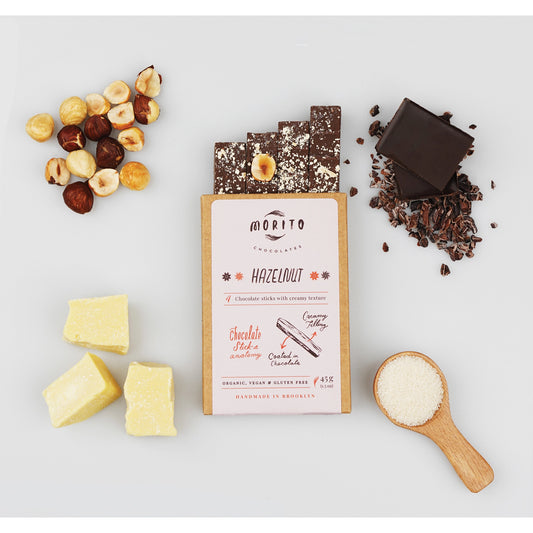 hazelnut vegan chocolate sticks