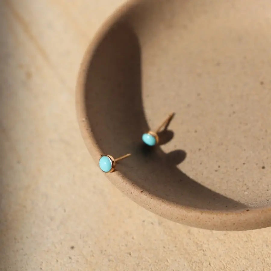 turquoise stud earrings