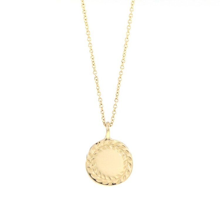 gold pendant necklace - laurel