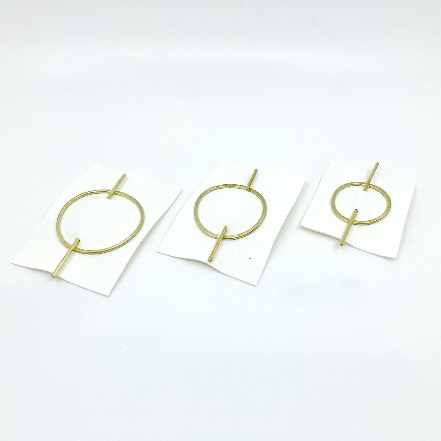 oval brass hair slide