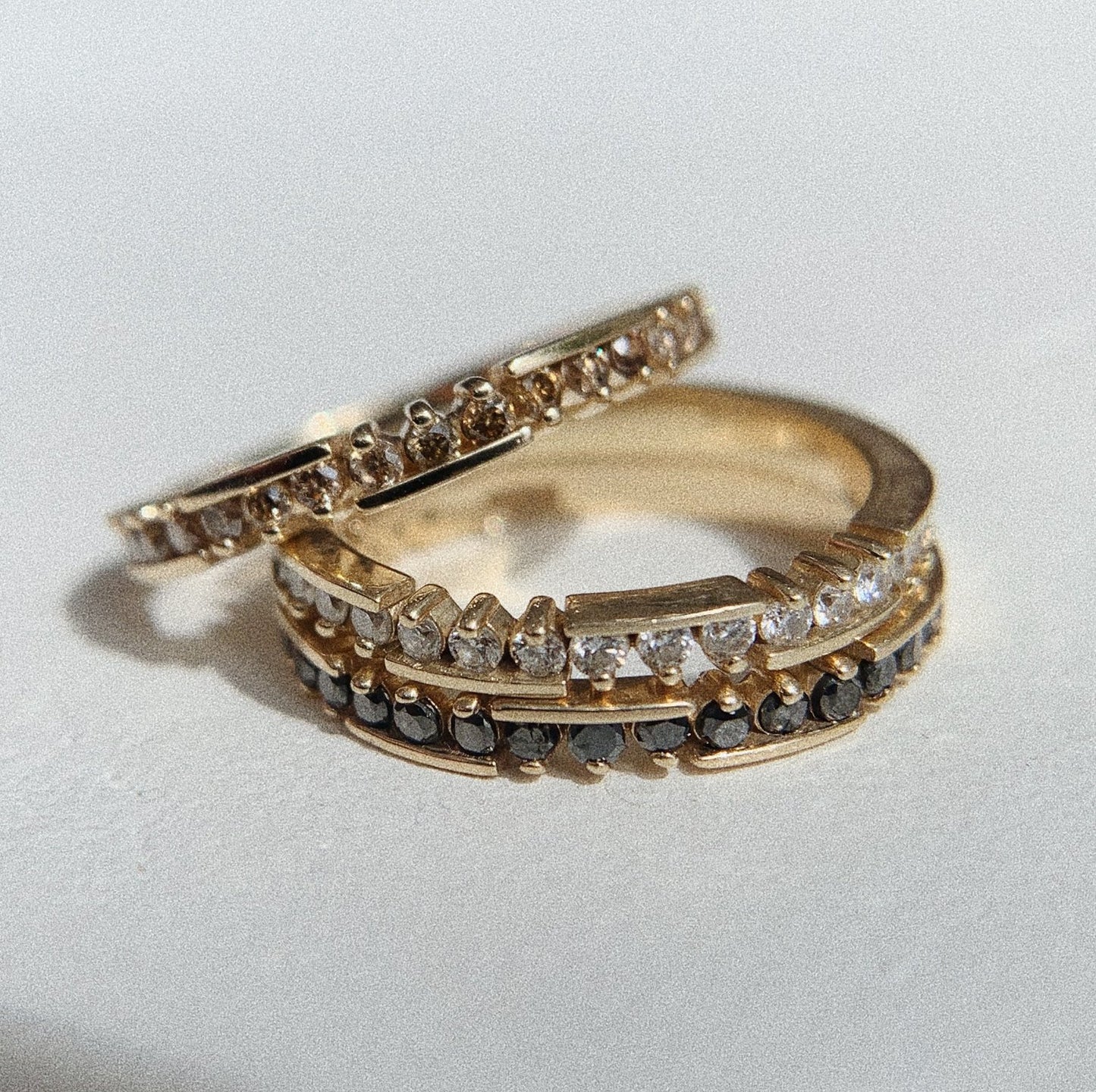 bar and prong band - champagne diamond - made to order