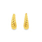 large puffed twist post hoop earrings