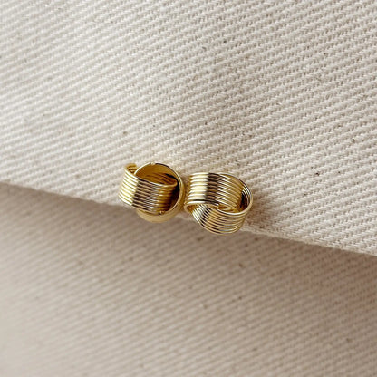 wire knot stud earrings