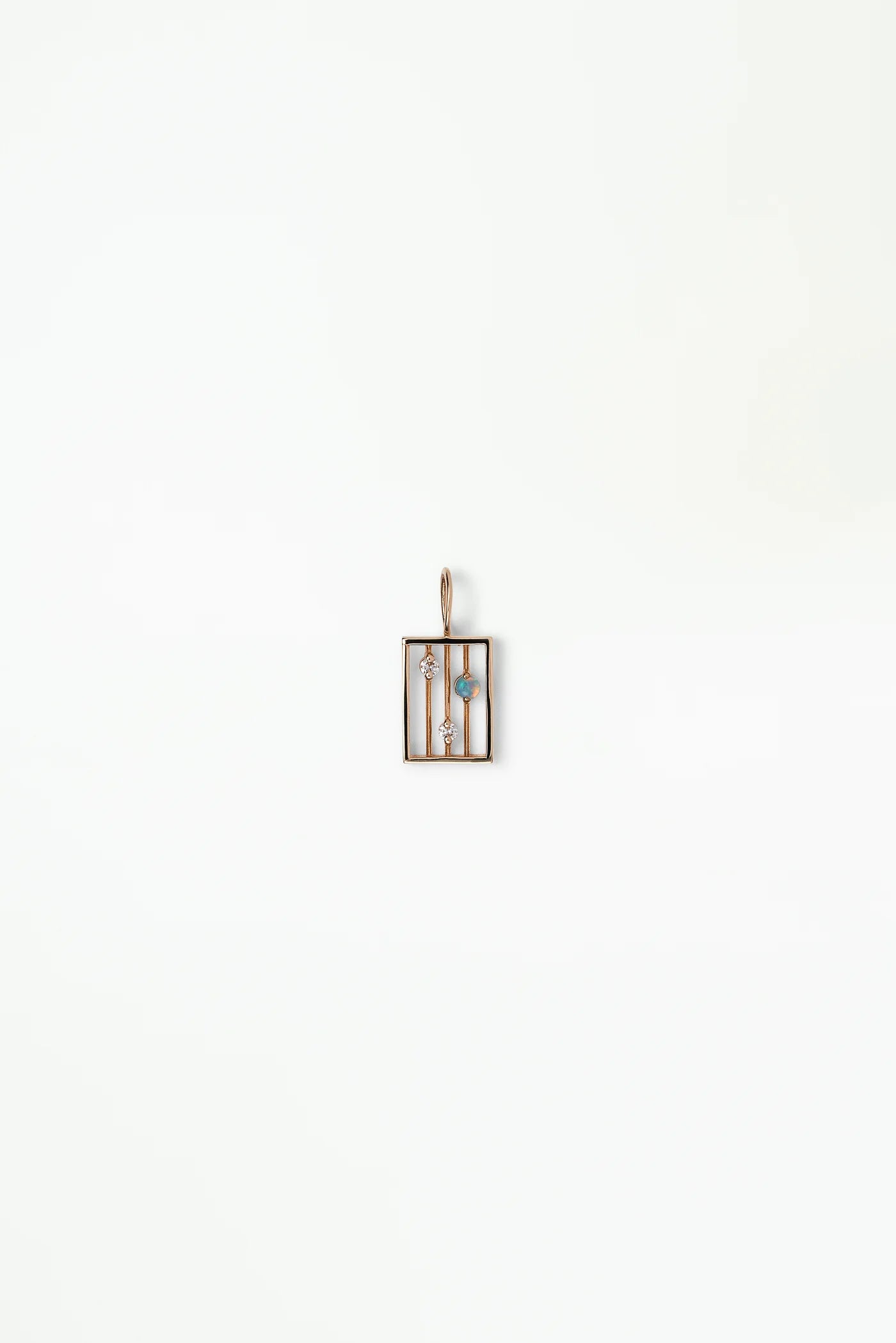 wwake / drift necklace - opal + diamond