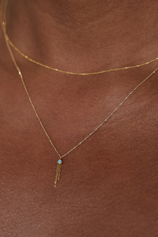 wwake / mist necklace - opal