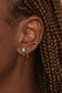 wwake / opal bar link earrings