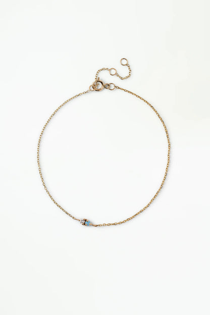 wwake / two-step bracelet - opal + diamond