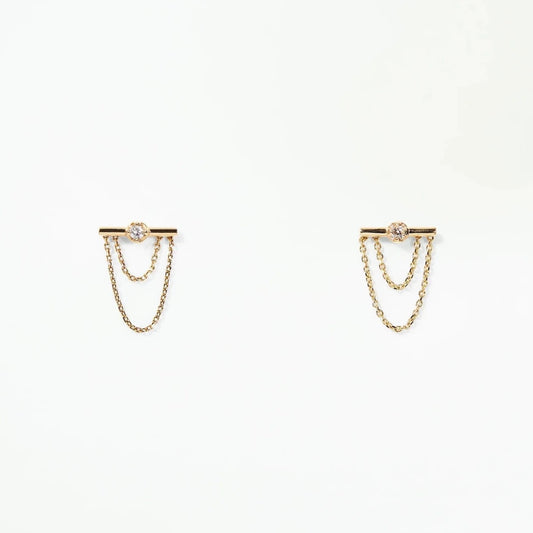 wwake / linn earring - diamond - single