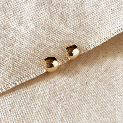 mini wide post hoop earrings