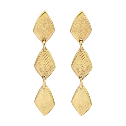 asali triple drop post earrings