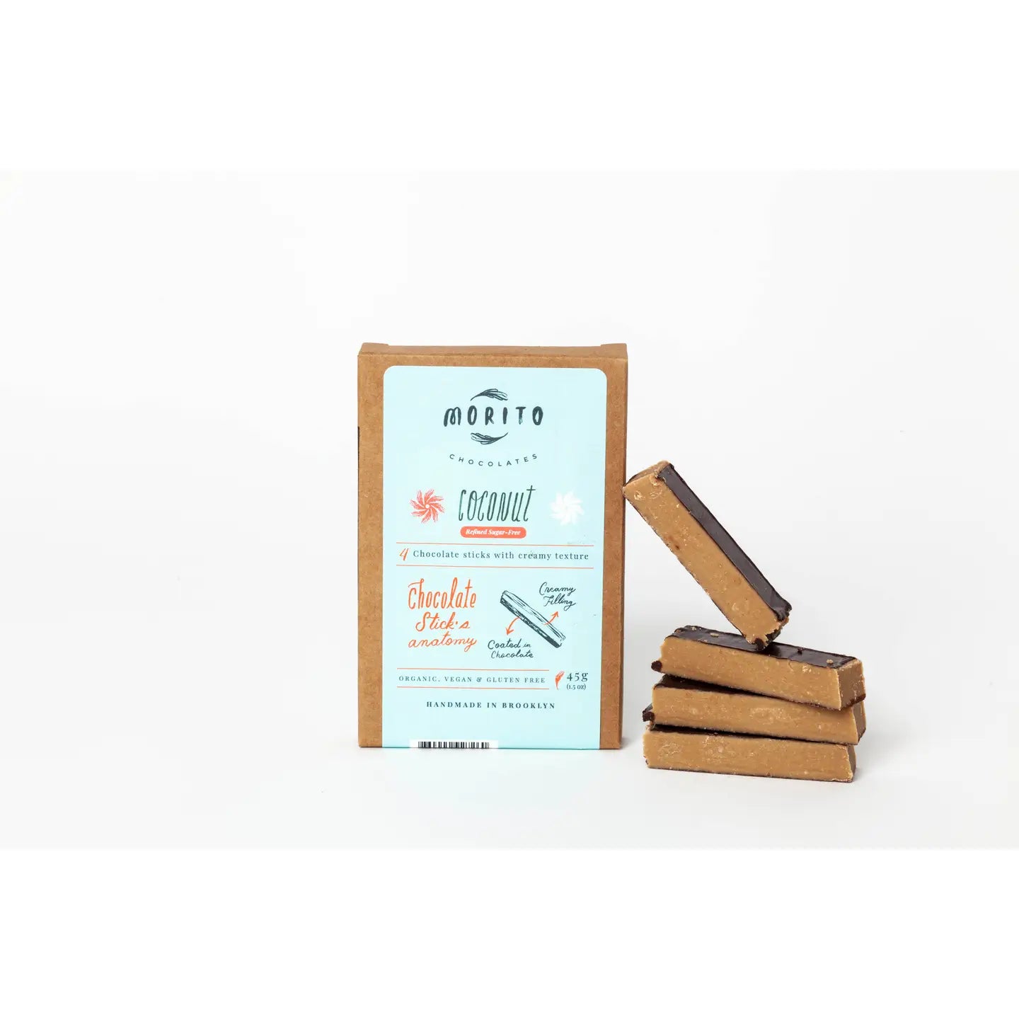 coconut vegan chocolate sticks