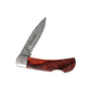 santa fe stoneworks / vein turquoise titanium damascus lockback knife - 3"