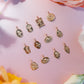 flower pendant charm - peony (november)