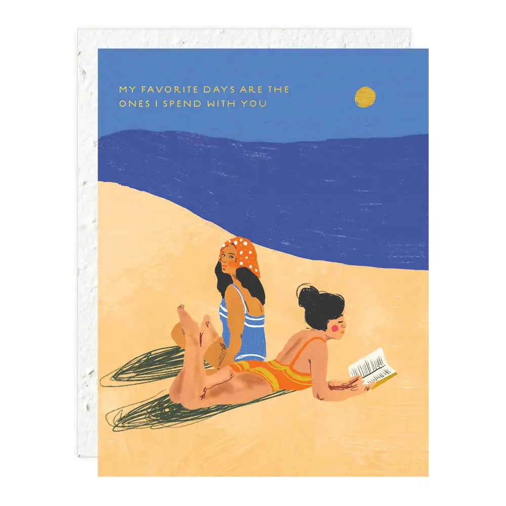 beach girls love + friendship card
