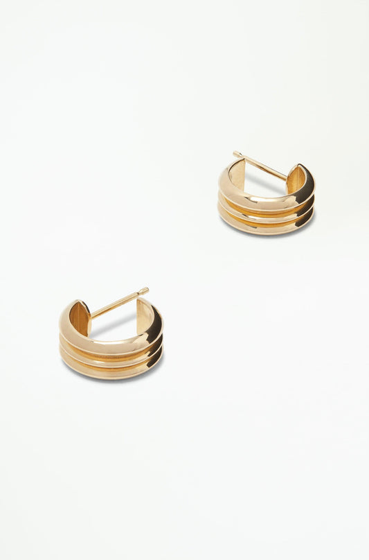 wwake / wide ripple hoop earrings
