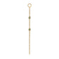 métier / double round gemstone chain plaque charm - single