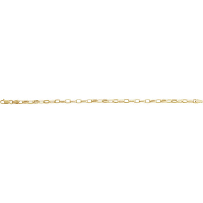 puffed oval cable chain bracelet