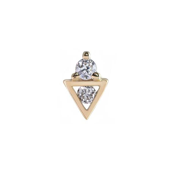 métier / gemstone az tri stud earring - single