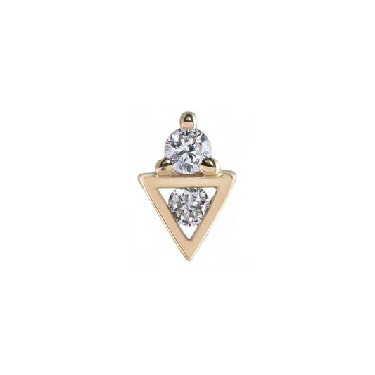 métier / gemstone az tri stud earring - single