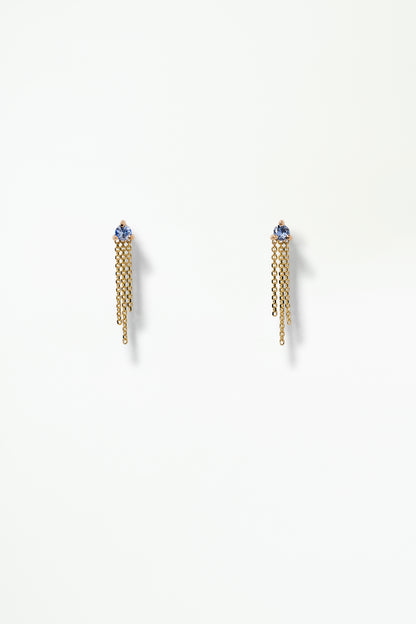 wwake / mist earring - sapphire - single