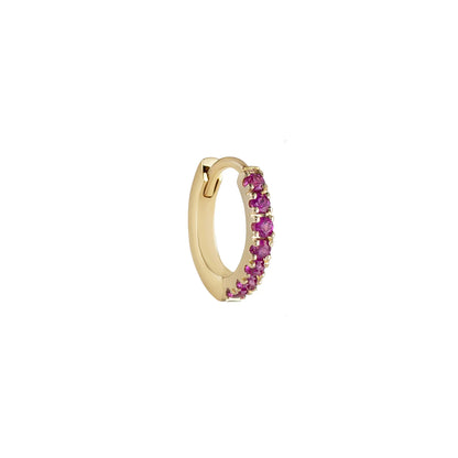 métier / original pavé gemstone clicker hoop earring - single