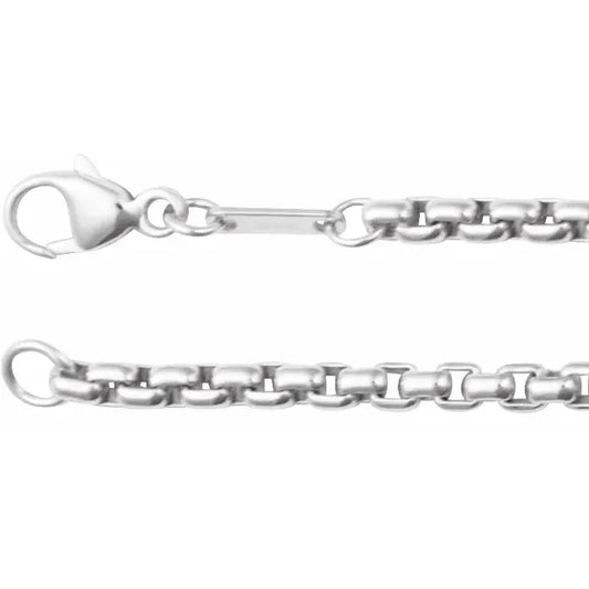 chain bracelet / round box - 2.6mm