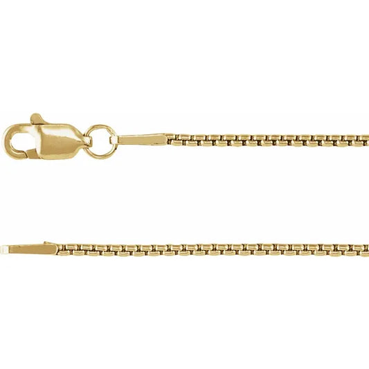 rounded box chain necklace - 1.25mm