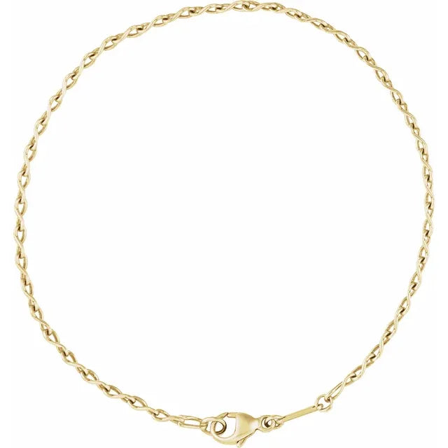 figure-eight chain bracelet - 2mm