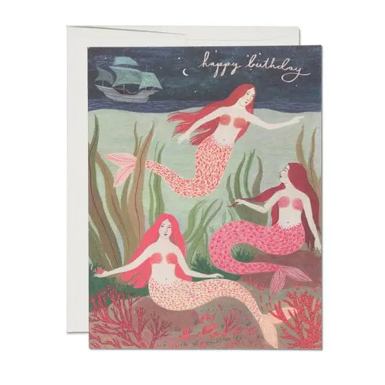 mermaids birthday card