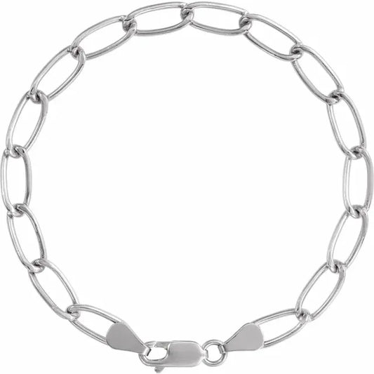 chain bracelet / elongated curb - 5.7mm