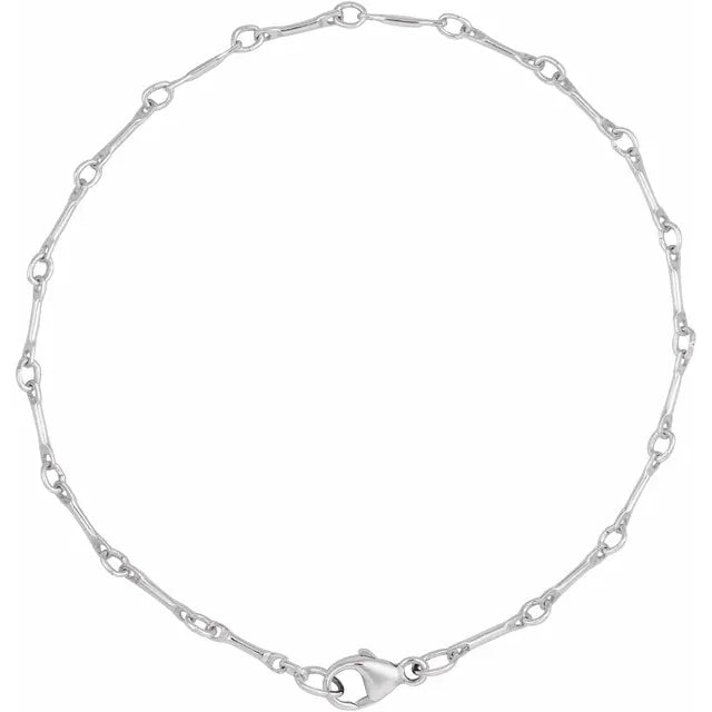 chain bracelet / bar link - 2.4mm