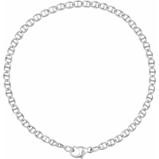 chain bracelet / anchor - 2.6mm