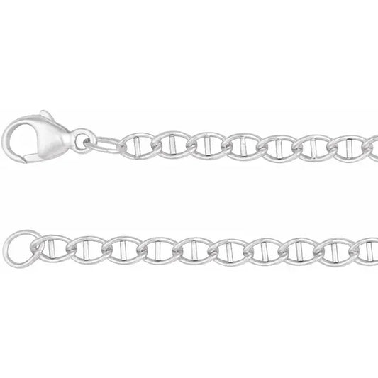 chain bracelet / anchor - 2.6mm