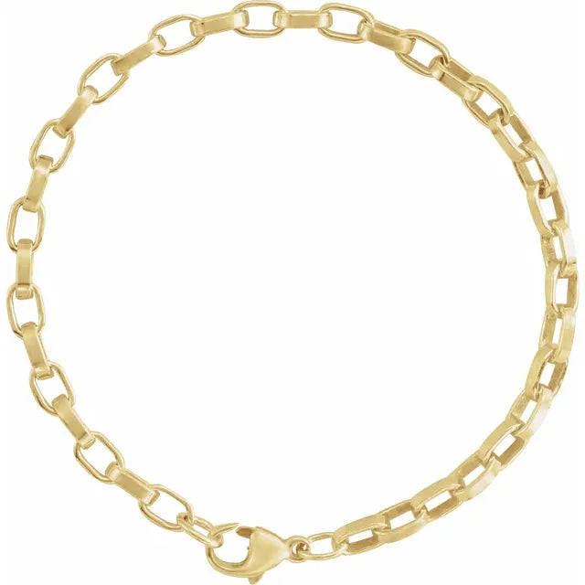 chain bracelet / rolo link - 4mm