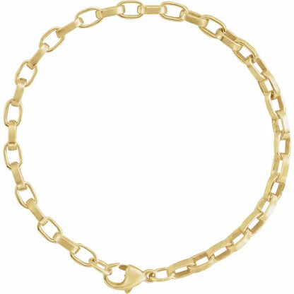 chain bracelet / rolo link - 4mm