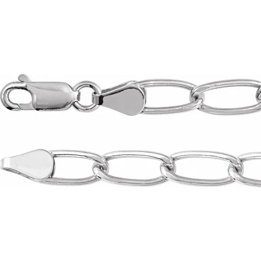 chain bracelet / elongated curb - 5.7mm